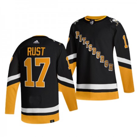 Miehille NHL Pittsburgh Penguins Pelipaita Bryan Rust 17 Adidas Kolmas Musta Authentic
